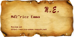 Móricz Emma névjegykártya